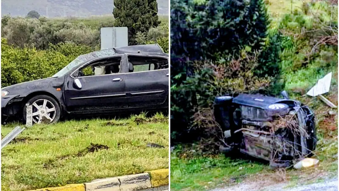 Yağmur kazası: Üç araç birbirine girdi