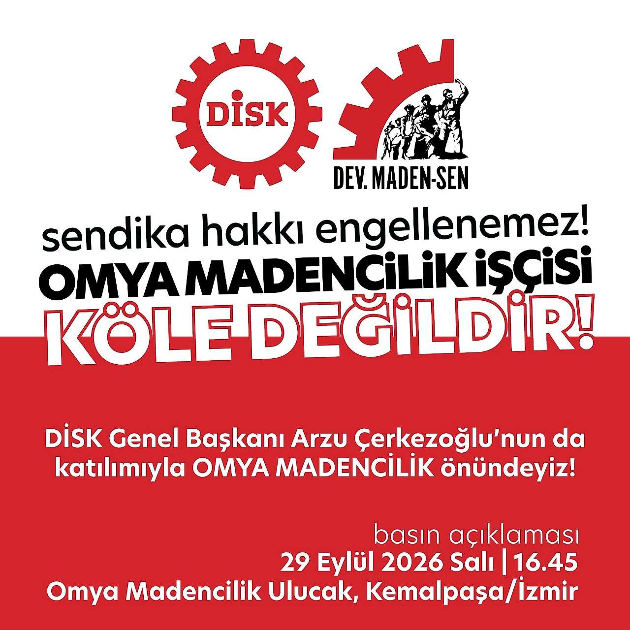 Kemalpaşa'da Omya Madencilik işçilerinden eylem kararı