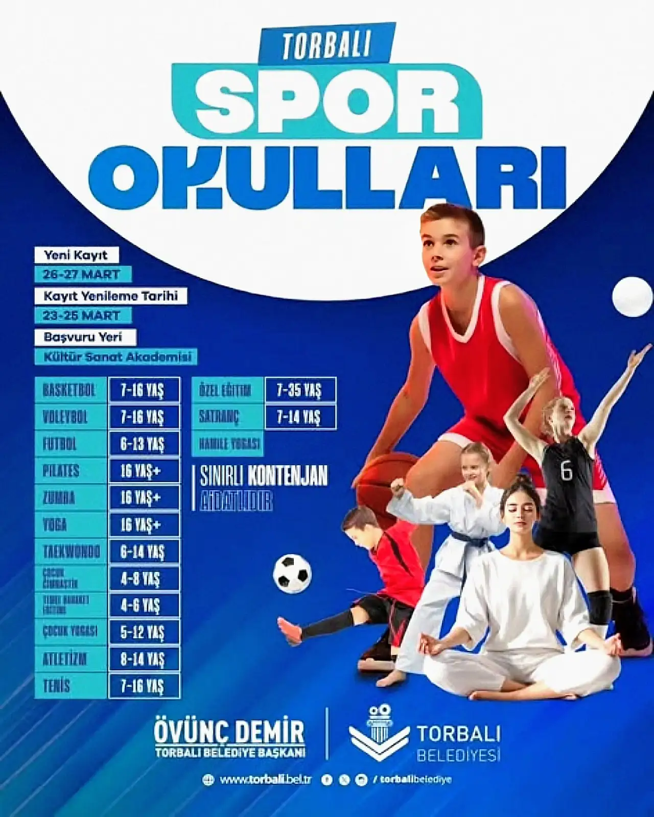 Torbalı'da spor okulları için kayıt dönemi başladı
