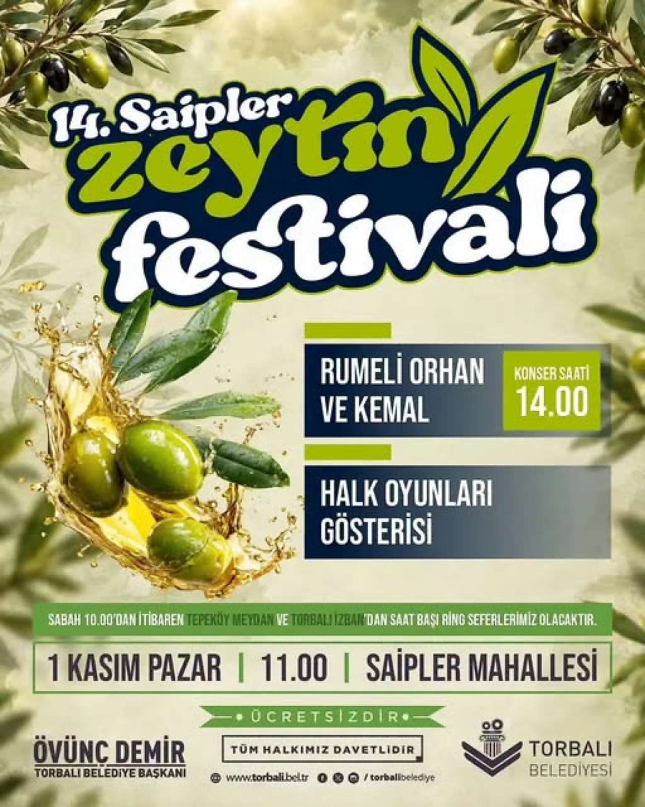 14. Geleneksel Saipler Zeytin Festivali başlıyor