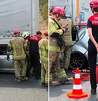 Tıra arkadan çarpan otomobilin sürücüsü hayatını kaybetti