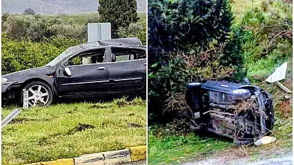 Yağmur kazası: Üç araç birbirine girdi