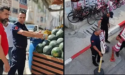 Torbalı'da kaldırımları işgal edenlere cezai işlem