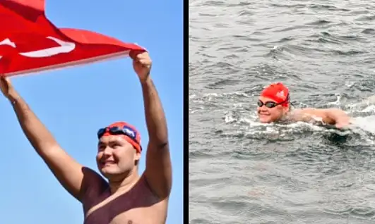 Ultra maraton yüzücüsü Tuna Tunca, Ocean's 7'de üçüncü parkuru tamamladı