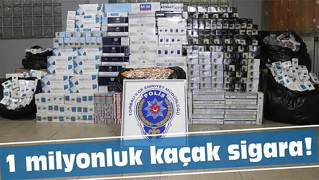 1 milyonluk kaçak sigara!