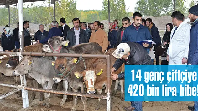 14 genç çiftçiye 420 bin lira hibe!