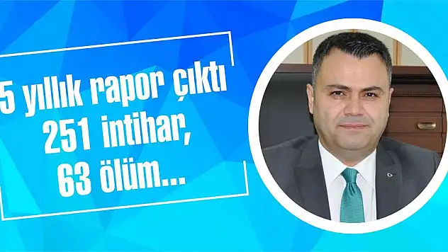 5 yıllık rapor çıktı 251 intihar, 63 ölüm