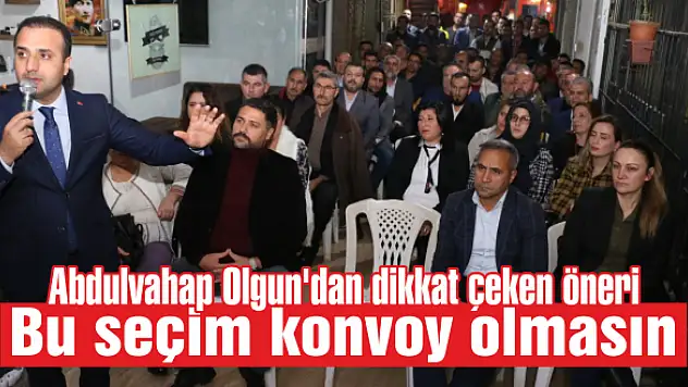 Abdulvahap Olgun'dan dikkat çeken öneri