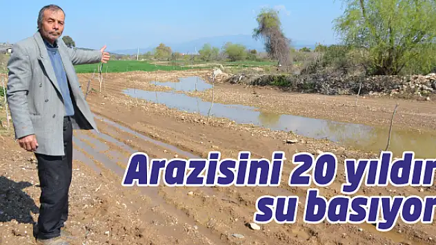 Atık sular arazisine dökülüyor