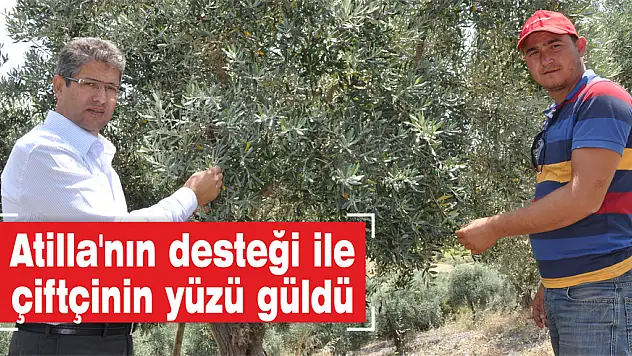 Atilla'nın desteği ile çiftçinin yüzü güldü