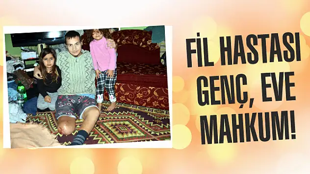 Ayağı kesilen genç adam dışarı çıkamıyor