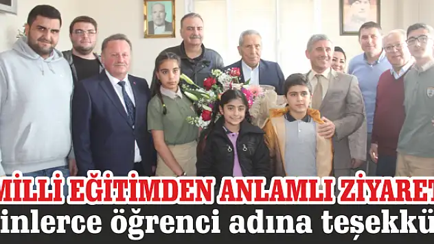 Binlerce öğrenci adına teşekkür
