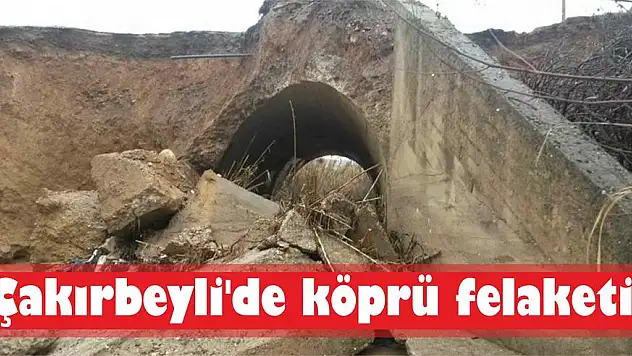 Çakırbeyli'de köprü felaketi