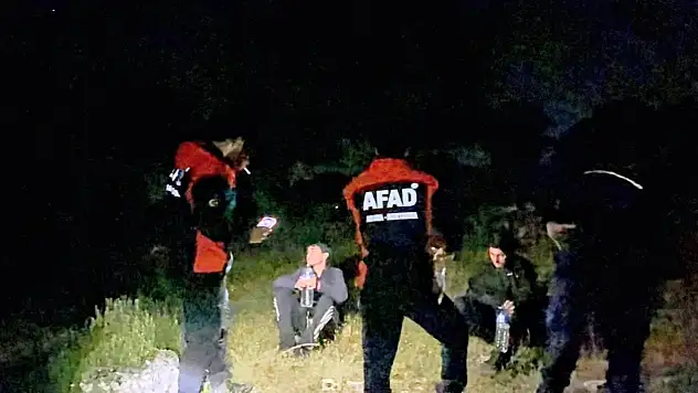 Dağda mahsur kalan iki çocuğu AFAD kurtardı