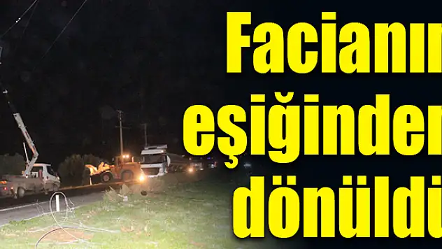 Damperi açık alan kamyon elektrik tellerini koparttı