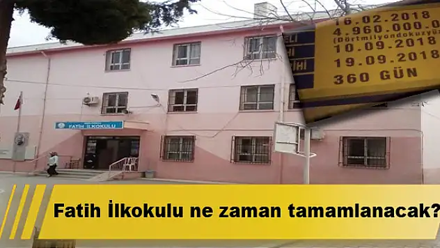 Fatih İlkokulu ne zaman tamamlanacak?