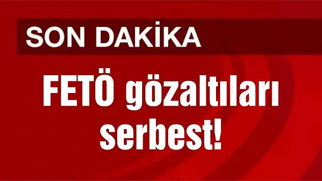 FETÖ gözaltıları serbest!