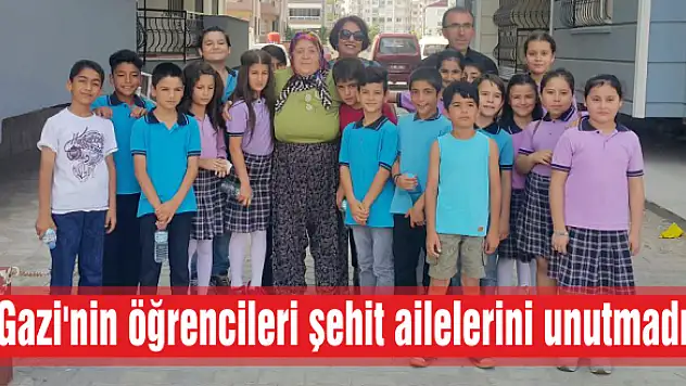 Gazi'nin öğrencileri şehit ailelerini unutmadı