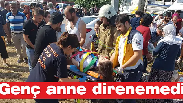 Genç anne direnemedi