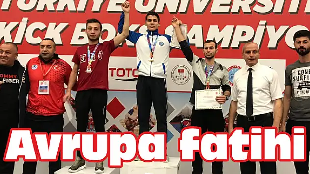 Genç sporcu Avrupa Şampiyonu oldu