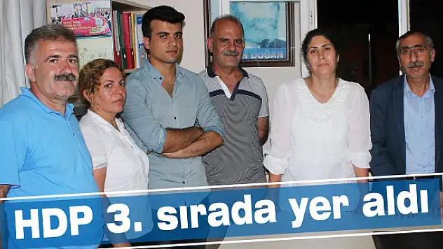 HDP 3. sırada yer aldı