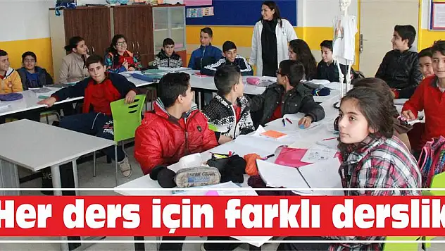Her ders için farklı derslik