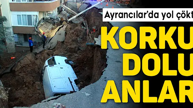 İstinat duvarı yıkıldı! Yol apartmanın bahçesine çöktü