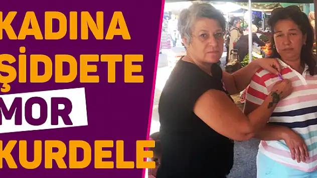 İYİ Partili kadınlardan şiddete 'mor' kurdele'