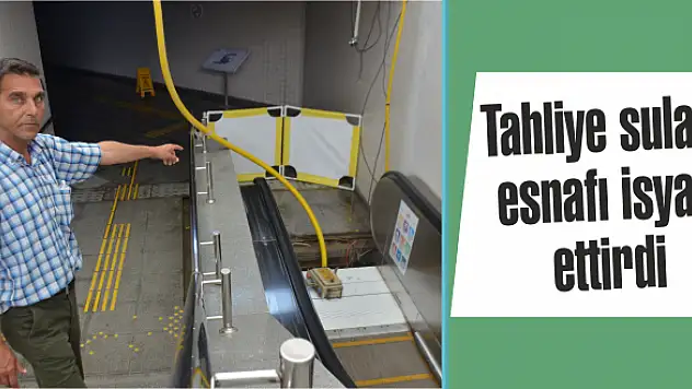 İZBAN durağında bitmeyen su