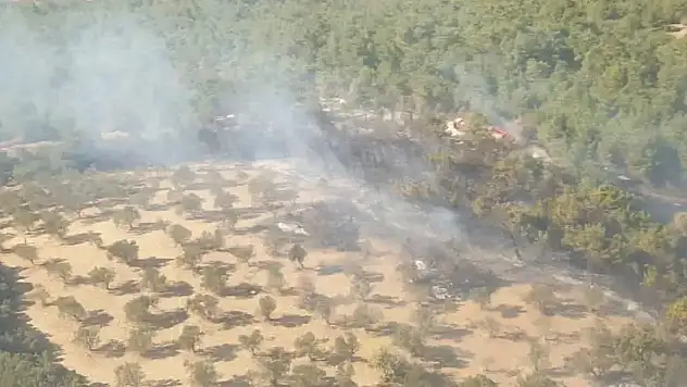 Kınık'ta yangın: 4 uçak 1 helikopterle müdahale başladı