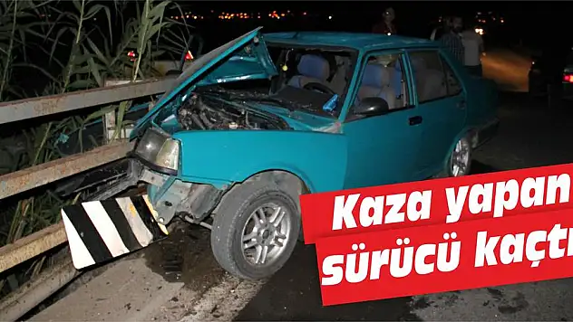 Kaza yapan sürücü kaçtı!