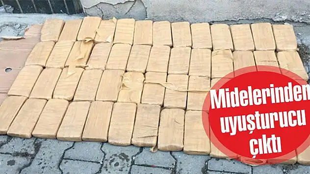Midelerinden uyuşturucu çıktı