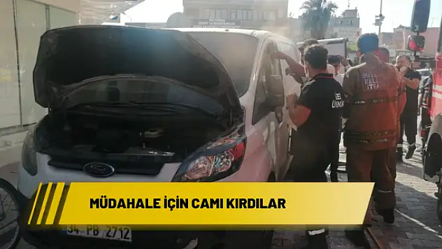 Müdahale için camı kırdılar