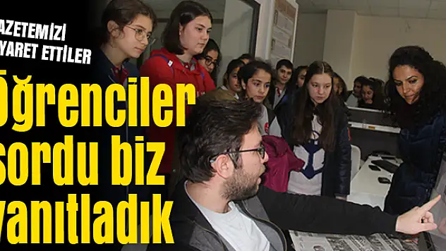 Öğrencilerden gazetemize ziyaret