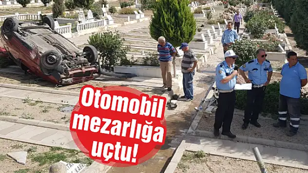 Otomobil mezarlığa uçtu!