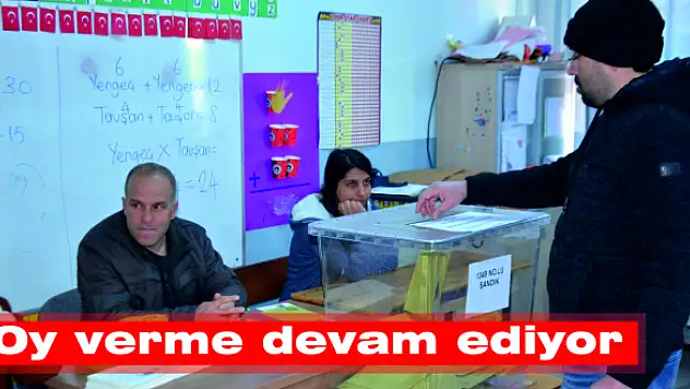 OY KULLANMA İŞLEMİ DEVAM EDİYOR