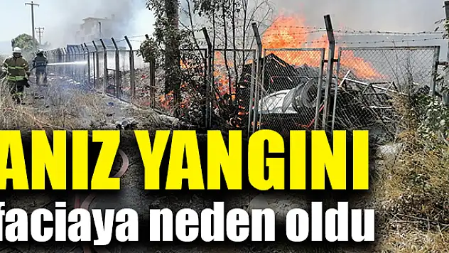 Pehlivanoğlu'nun deposu alev alev