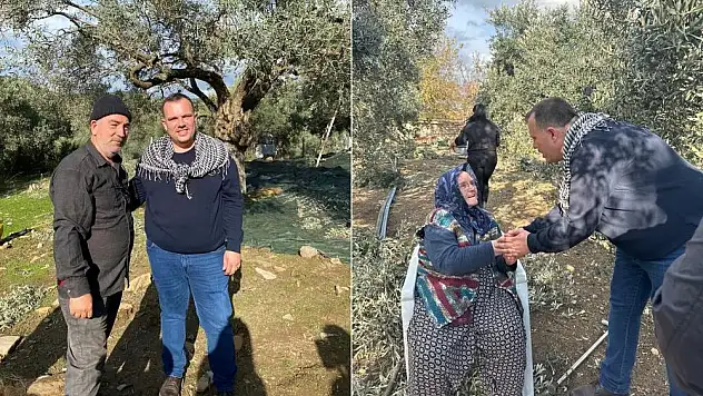 TERZİOĞLU ZEYTİN ÜRETİCİSİNİ ZİYARET ETTİ
