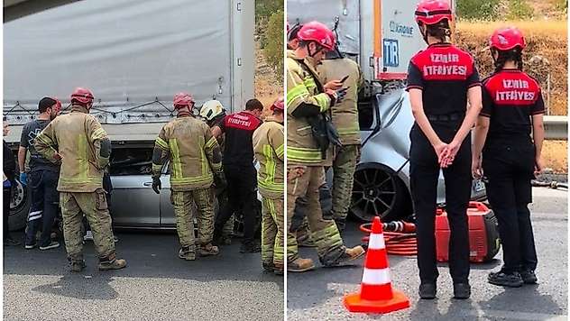 Tıra arkadan çarpan otomobilin sürücüsü hayatını kaybetti