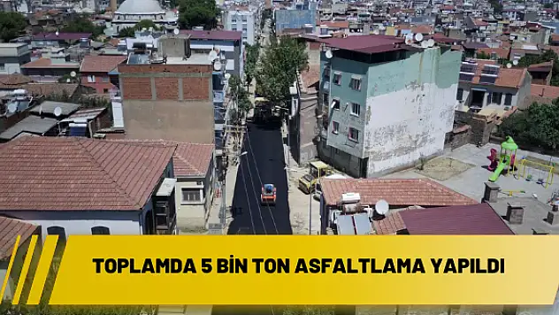 Toplamda 5 bin ton asfaltlama yapıldı