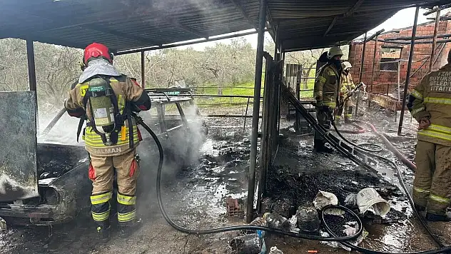 Karakızlar'da çıkan yangında hayvanlar öldü! Maddi hasar büyük