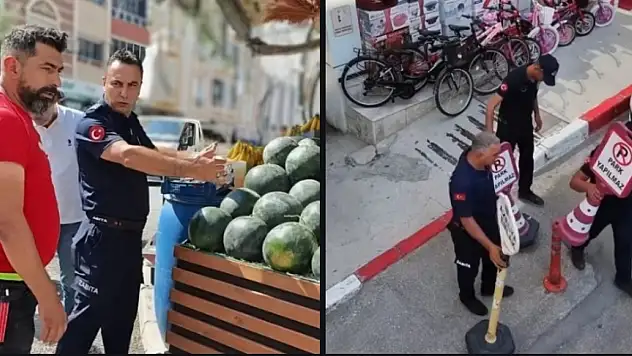 Torbalı'da kaldırımları işgal edenlere cezai işlem