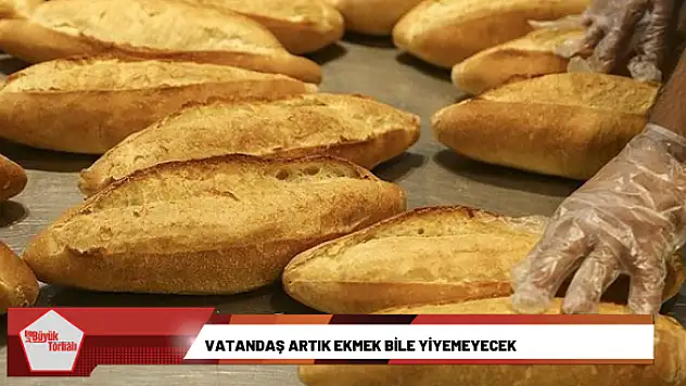 Vatandaş artık EKMEK bile yiyemeyecek