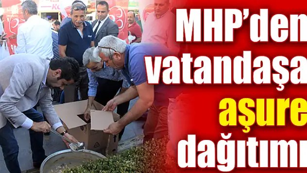 Vekil Kalyoncu aşure dağıttı