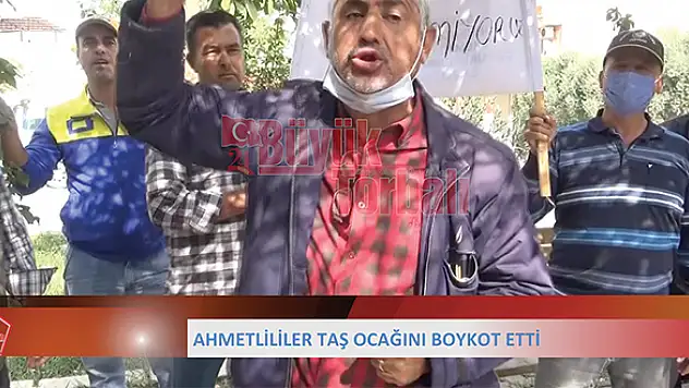 VİDEO HABER – Ahmetli taş ocağı’nı boykot etti