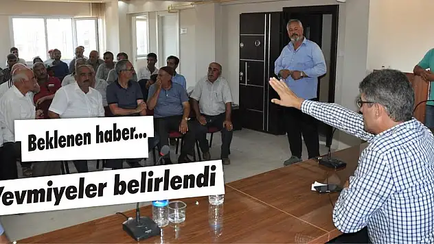 Yevmiyeler belirlendi