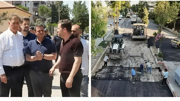 Başkan Tugay Torbalı’da asfalt çalışmalarını inceledi