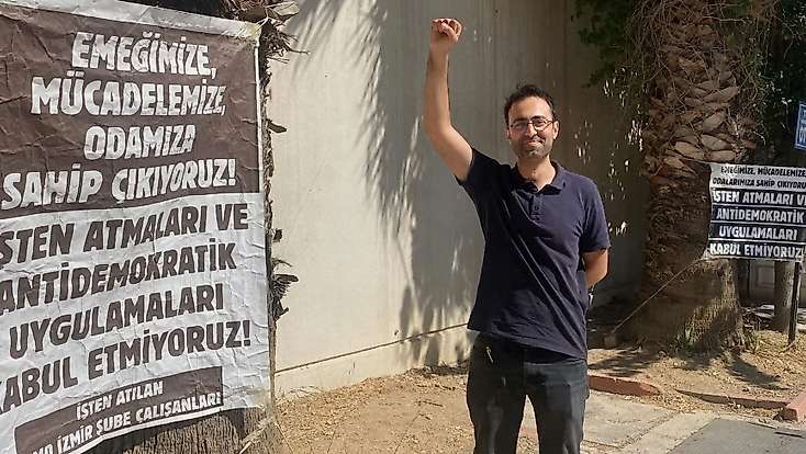 MMO İzmir Şube önündeki oturma eylemi 3. haftasında