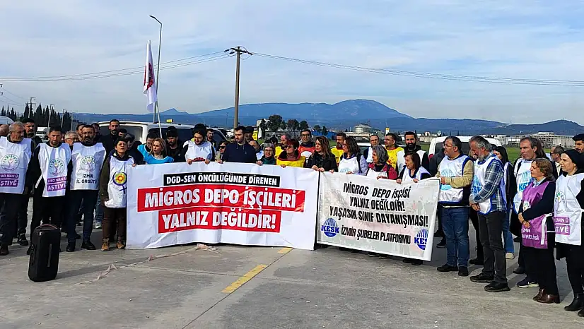 KESK İzmir Şubeler Platformu, Torbalı Migros işçilerini ziyaret etti