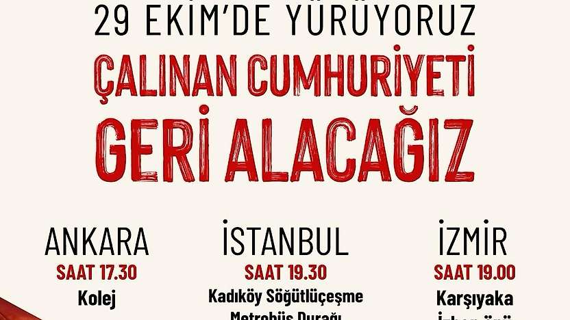 TKP'den 29 Ekim yürüyüşü: İzmir'de buluşma noktası belli oldu